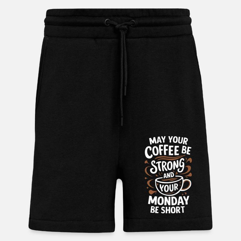 Kaffee Kaffees Trinker - Shorts - made by SPREAD - SOLID BLACK