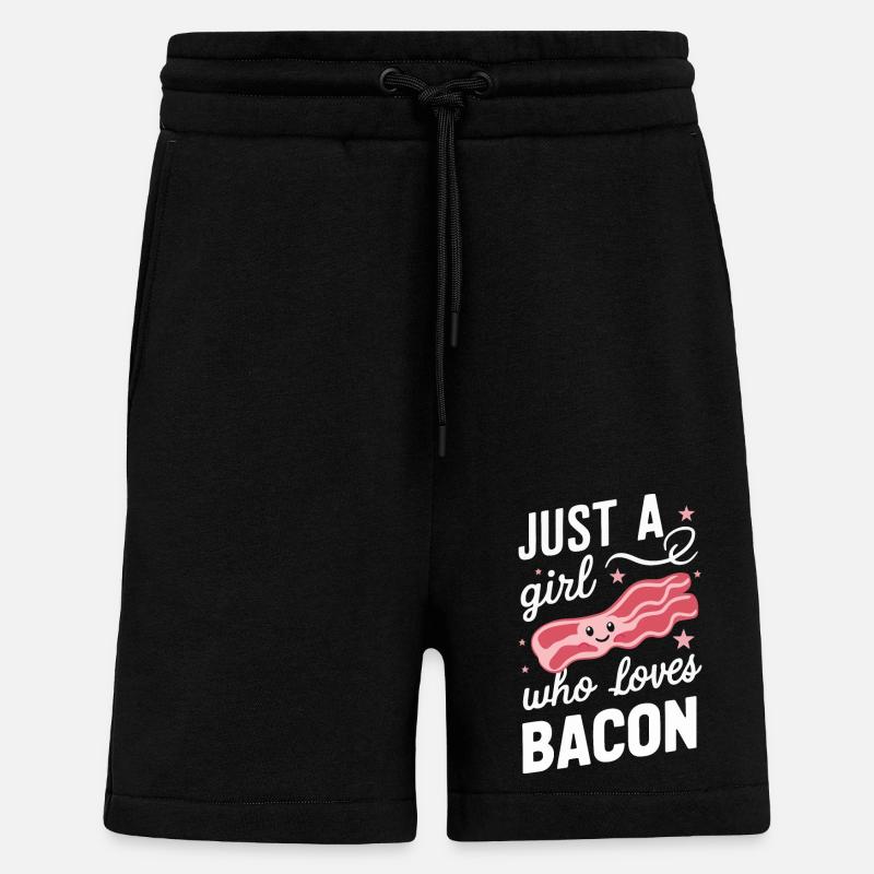 Bacon Frühstück Speck - Shorts - made by SPREAD - SOLID BLACK