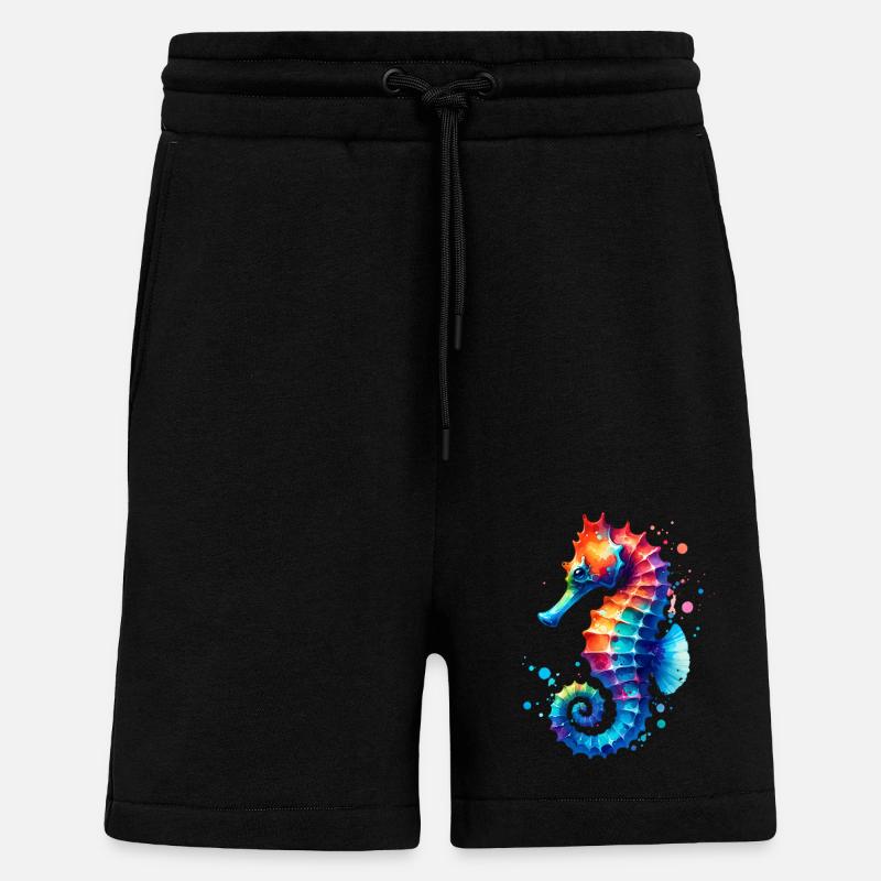 Hippocampe Hippocampe - Short bio décontracté fabriqué en UE - SOLID BLACK