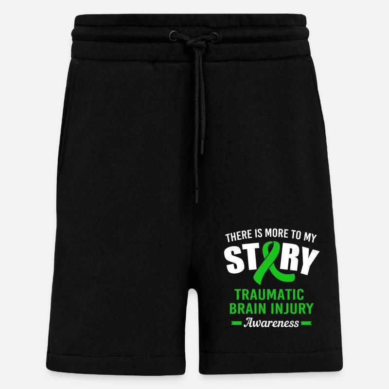Traumatisme crânien - Short bio décontracté fabriqué en UE - SOLID BLACK