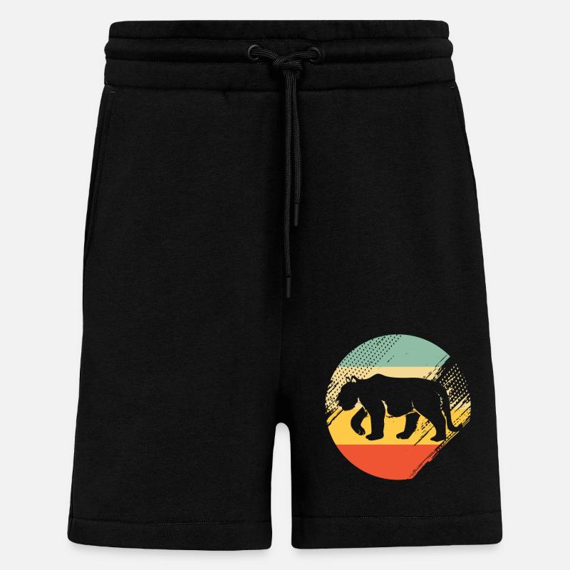 Weißer Tiger - Shorts - made by SPREAD - SOLID BLACK