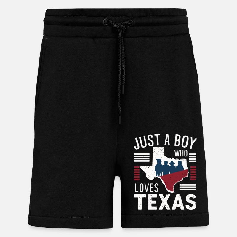 Texas State Texans Texas - Shorts - made by SPREAD - SOLID BLACK