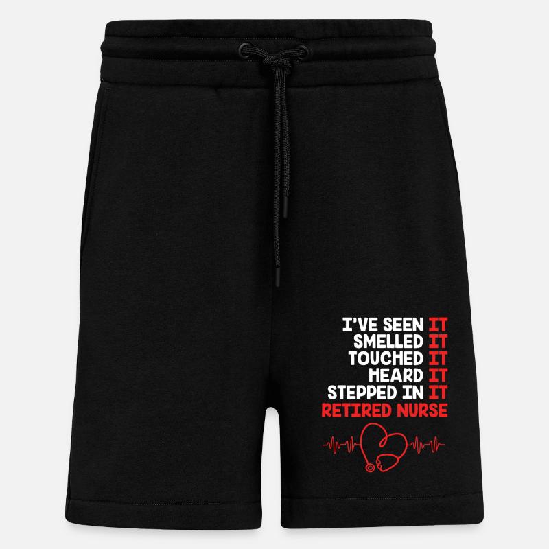 Pension d’infirmière - Short bio décontracté fabriqué en UE - SOLID BLACK