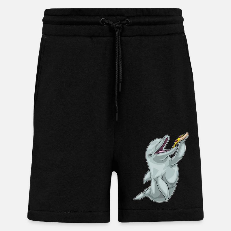 Pizza Dauphin - Short bio décontracté fabriqué en UE - SOLID BLACK
