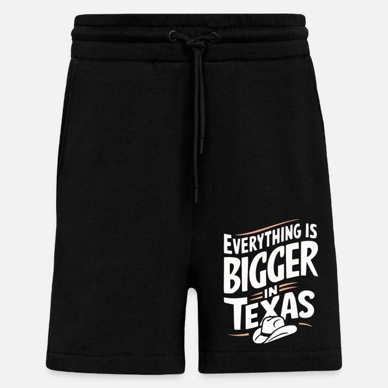 État du Texas Texans Texas - Short bio décontracté fabriqué en UE - SOLID BLACK
