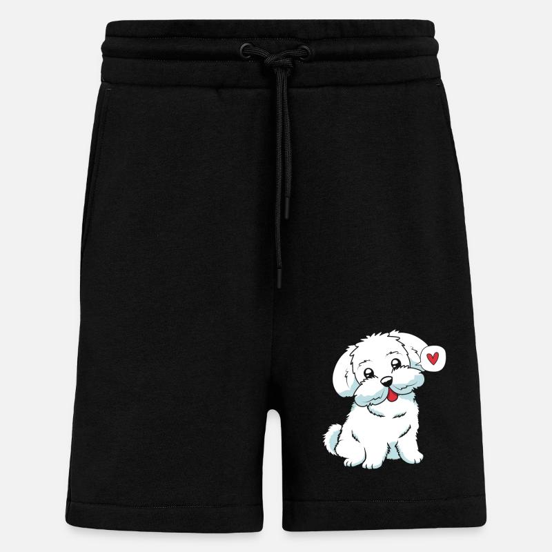 Malteser Hund - Shorts - made by SPREAD - SOLID BLACK