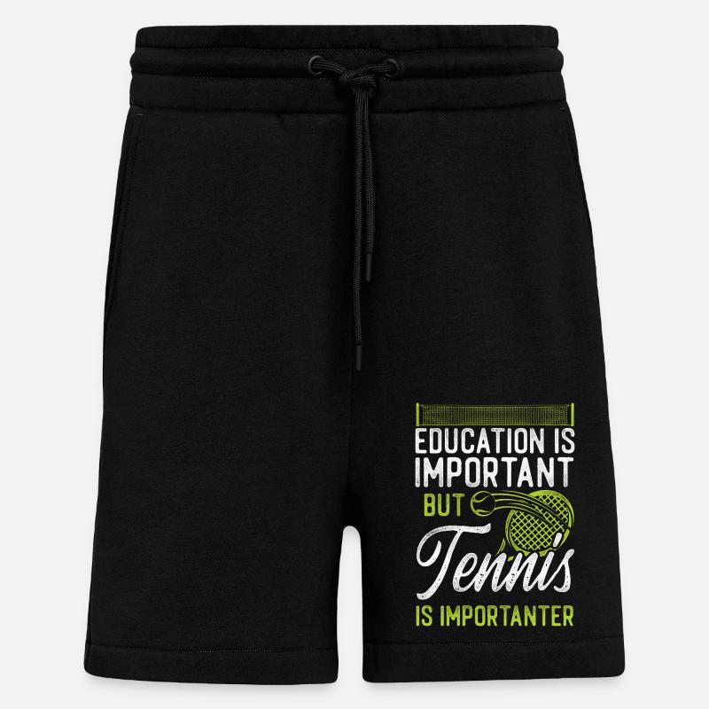 Funny Tennis Player Racket - Shorts - made by SPREAD - SOLID BLACK