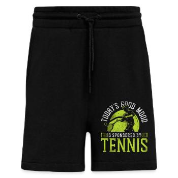 Funny Tennis Player Racket Today's - Shorts - made by SPREAD - SOLID BLACK - Vorne