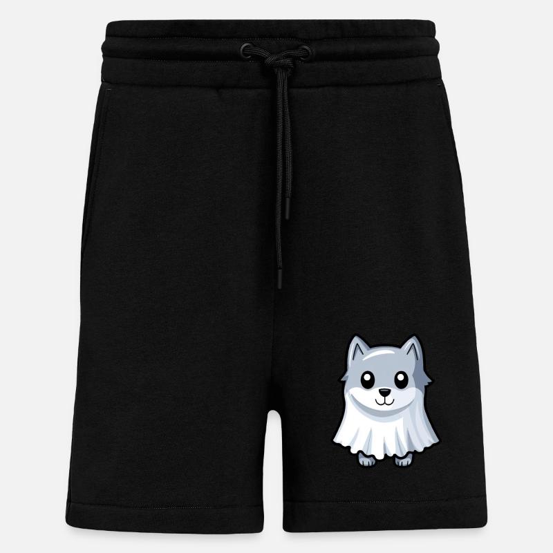 Wolf Halloween Comic Geist - Shorts - made by SPREAD - SOLID BLACK