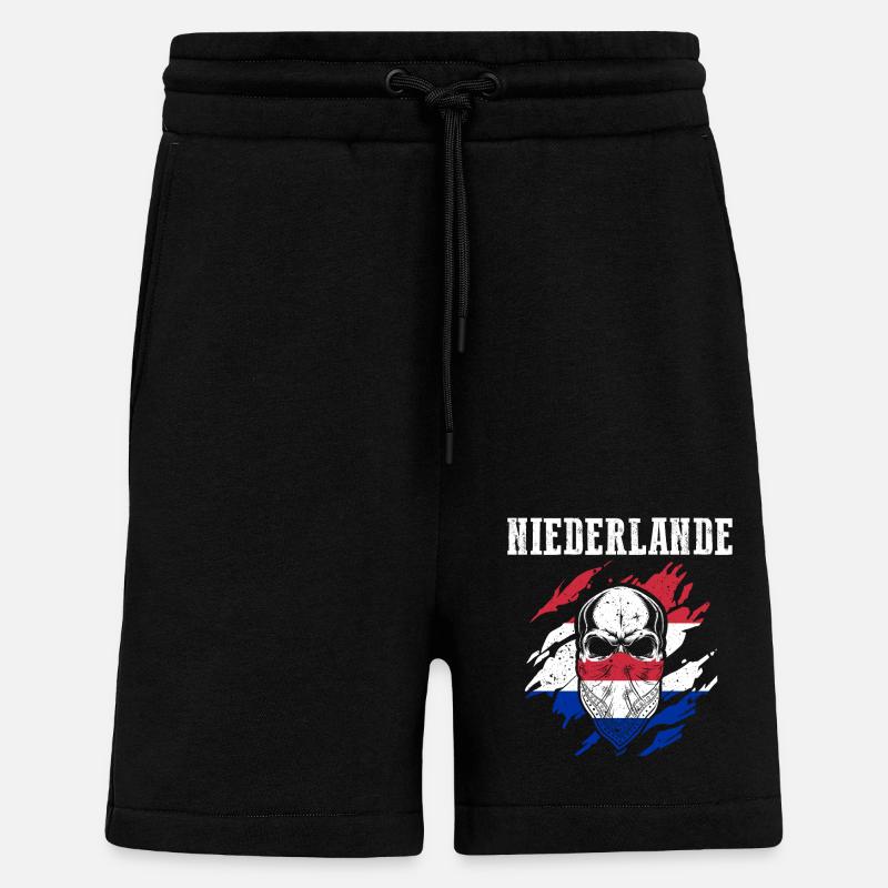 Pays-Bas Pays-Bas - Short bio décontracté fabriqué en UE - SOLID BLACK