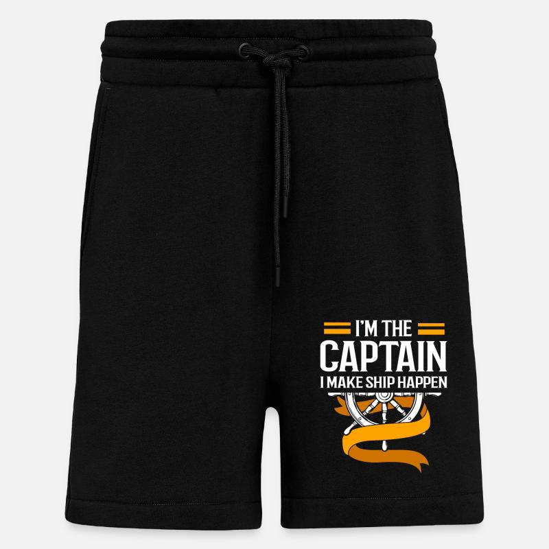 Pontonboot Boot Boote - Shorts - made by SPREAD - SOLID BLACK