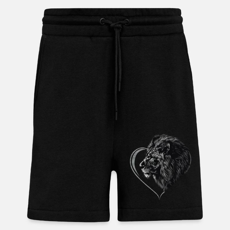 Lion - Short bio décontracté fabriqué en UE - SOLID BLACK