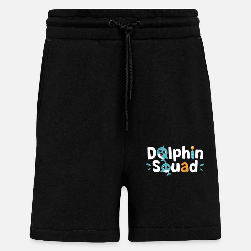 Dolphin Group Design Dolphin Squad - Short bio décontracté fabriqué en UE - SOLID BLACK