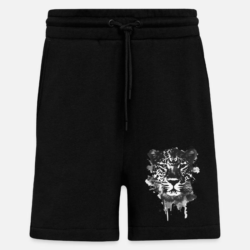 Léopard - Short bio décontracté fabriqué en UE - SOLID BLACK