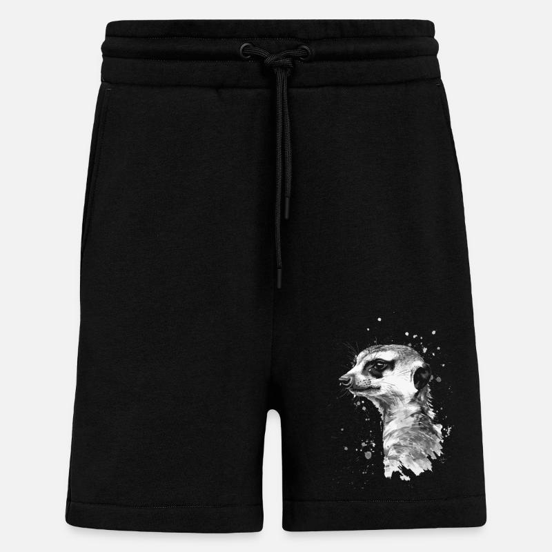 Suricate - Short bio décontracté fabriqué en UE - SOLID BLACK