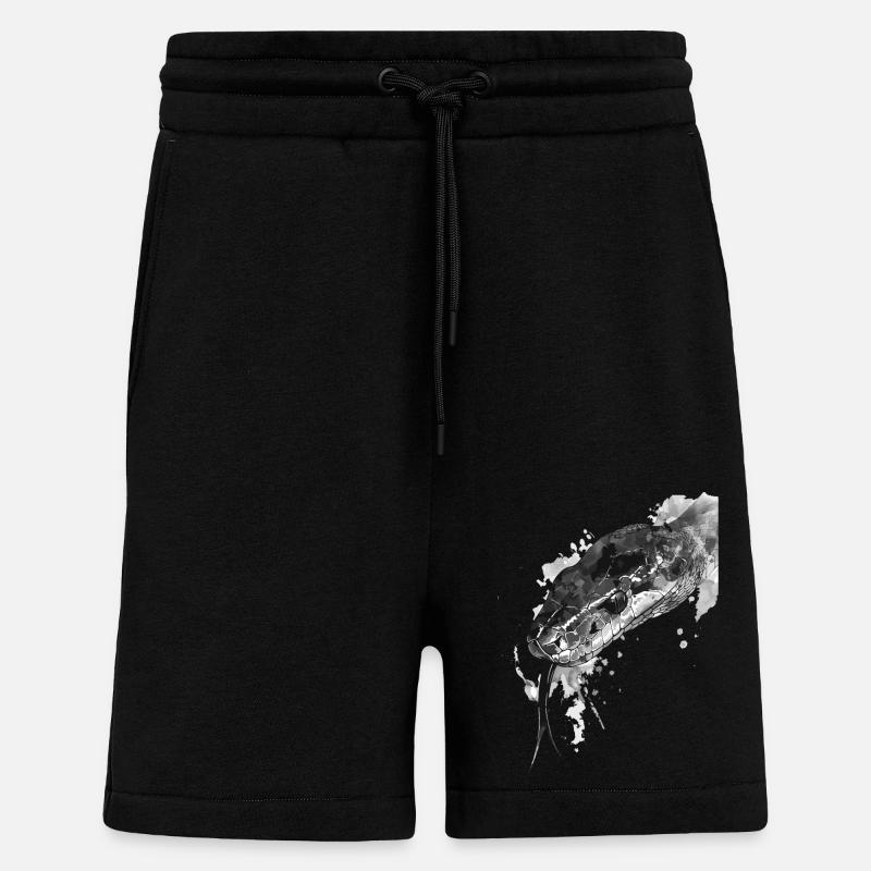 Serpent - Short bio décontracté fabriqué en UE - SOLID BLACK