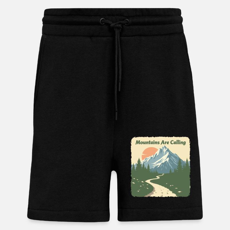 DIE BERGE RUFEN - Shorts - made by SPREAD - SOLID BLACK