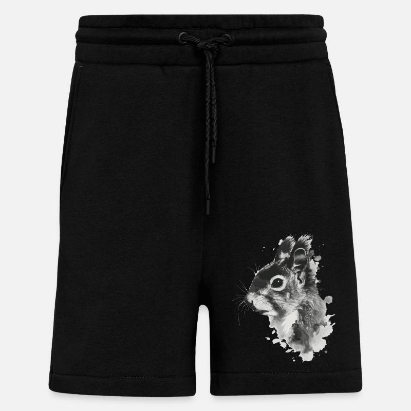 Écureuil - Short bio décontracté fabriqué en UE - SOLID BLACK