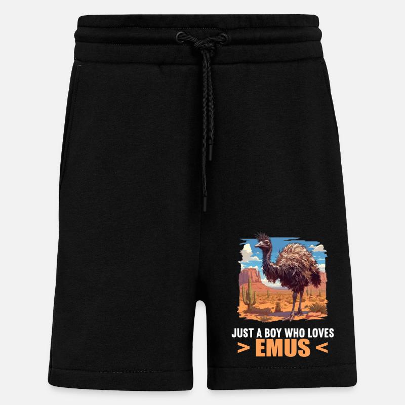 Emus Emu - Short bio décontracté fabriqué en UE - SOLID BLACK
