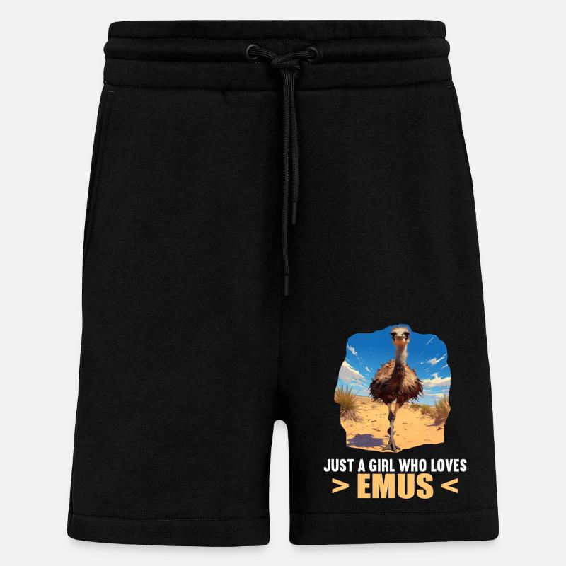 Emus Emu - Short bio décontracté fabriqué en UE - SOLID BLACK