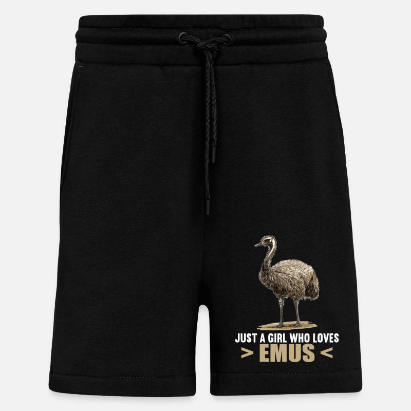 Emus Emu - Shorts - made by SPREAD - SOLID BLACK