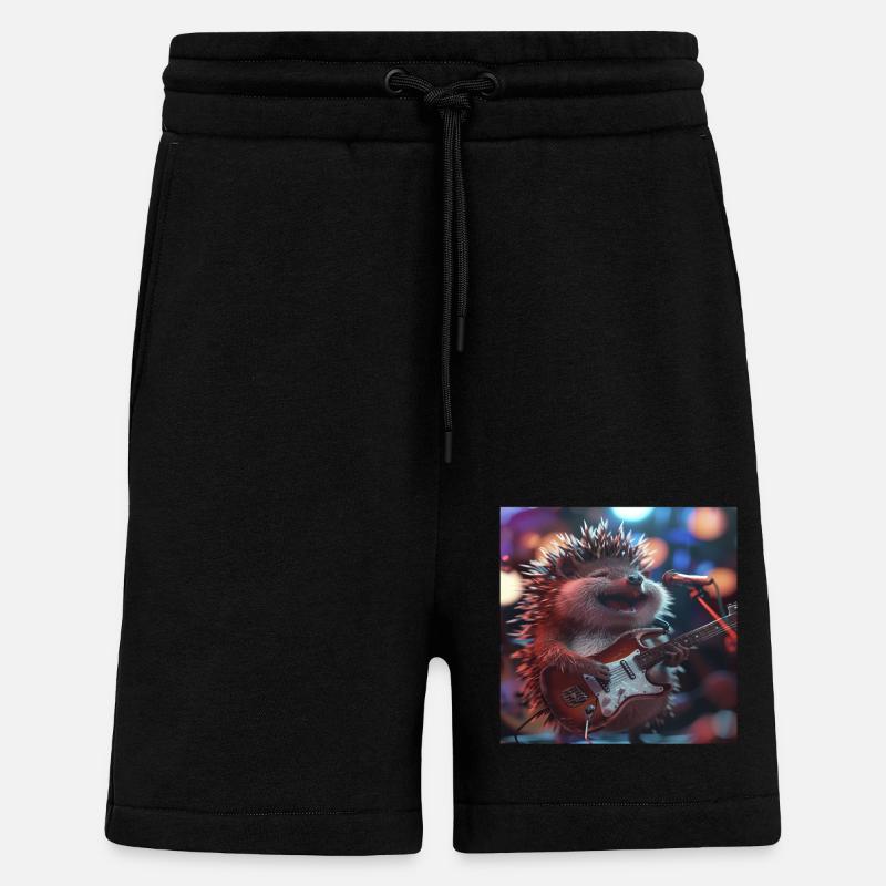 Hérisson - Short bio décontracté fabriqué en UE - SOLID BLACK