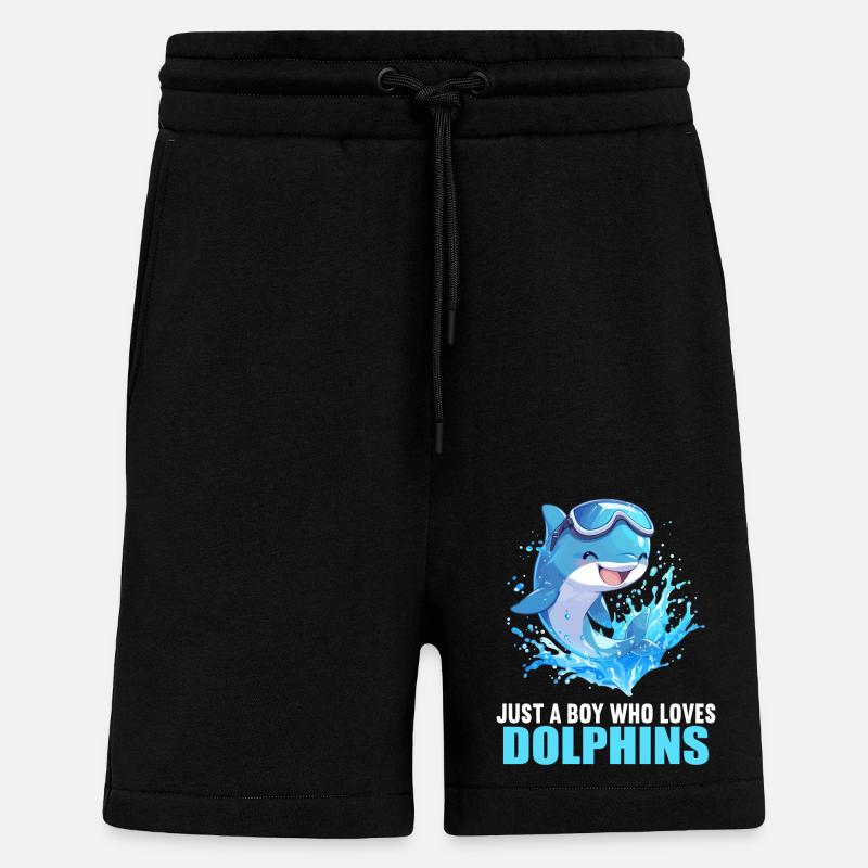 Dolphin Delfine Delfin - Shorts - made by SPREAD - SOLID BLACK