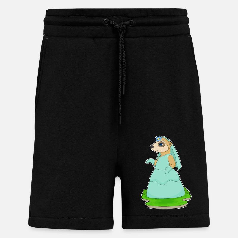 Suricate Voile de mariée Mariage - Short bio décontracté fabriqué en UE - SOLID BLACK