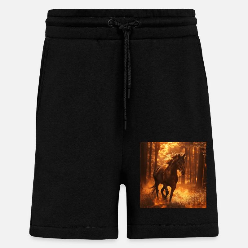 Cheval - Short bio décontracté fabriqué en UE - SOLID BLACK