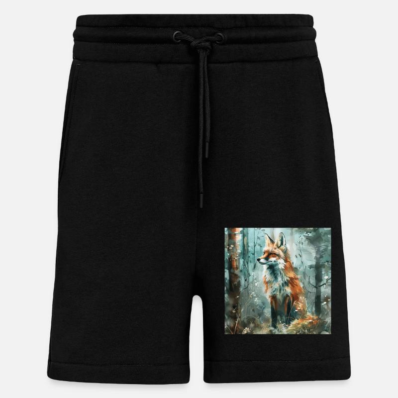 Renard - Short bio décontracté fabriqué en UE - SOLID BLACK