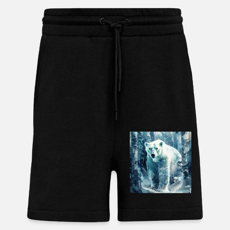Ours blanc - Short bio décontracté fabriqué en UE - SOLID BLACK