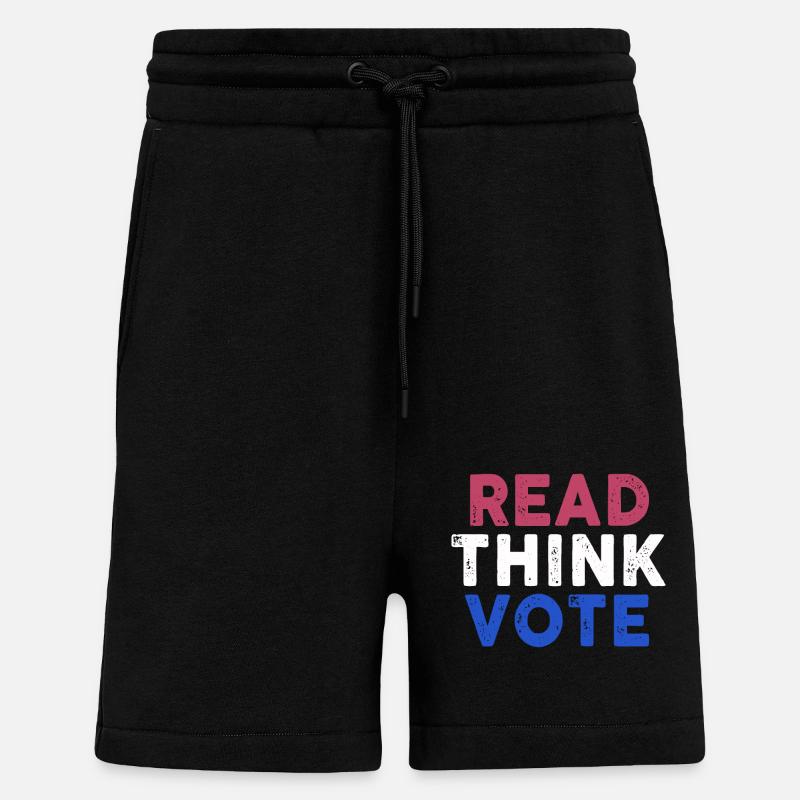 Read Think Vote - Shorts - made by SPREAD - SOLID BLACK