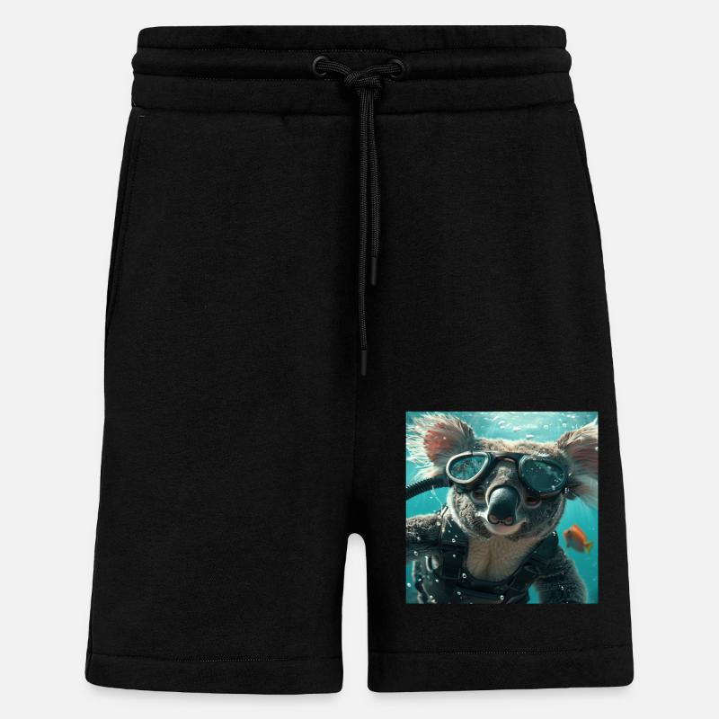 Koala - Short bio décontracté fabriqué en UE - SOLID BLACK