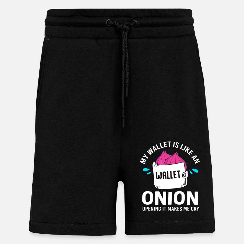 Oignon - Short bio décontracté fabriqué en UE - SOLID BLACK
