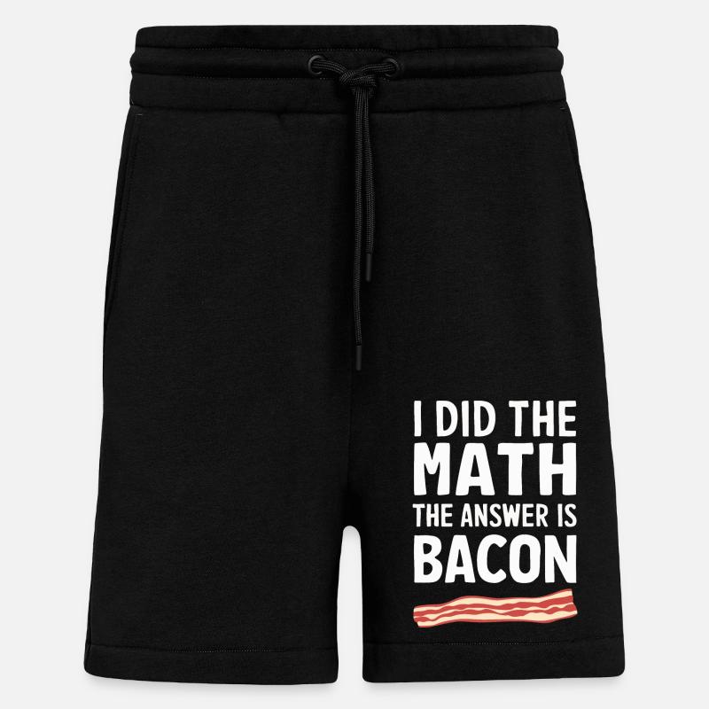 Bacon Petit-déjeuner Bacon - Short bio décontracté fabriqué en UE - SOLID BLACK