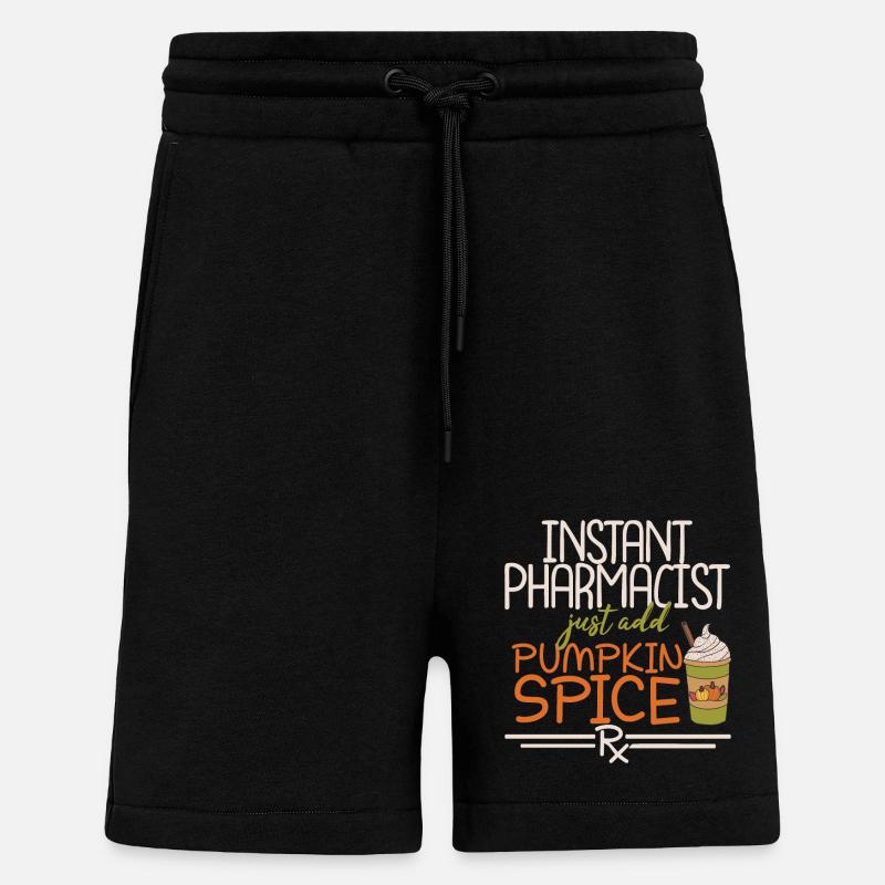 Apothecary Thanksgiving Pumpkin Spice - Shorts - made by SPREAD - SOLID BLACK