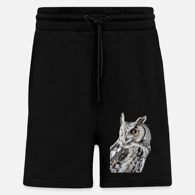 Hibou - Short bio décontracté fabriqué en UE - SOLID BLACK