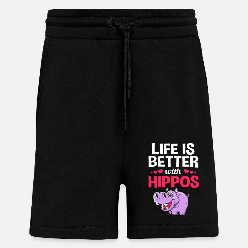 Nilpferd - Shorts - made by SPREAD - SOLID BLACK