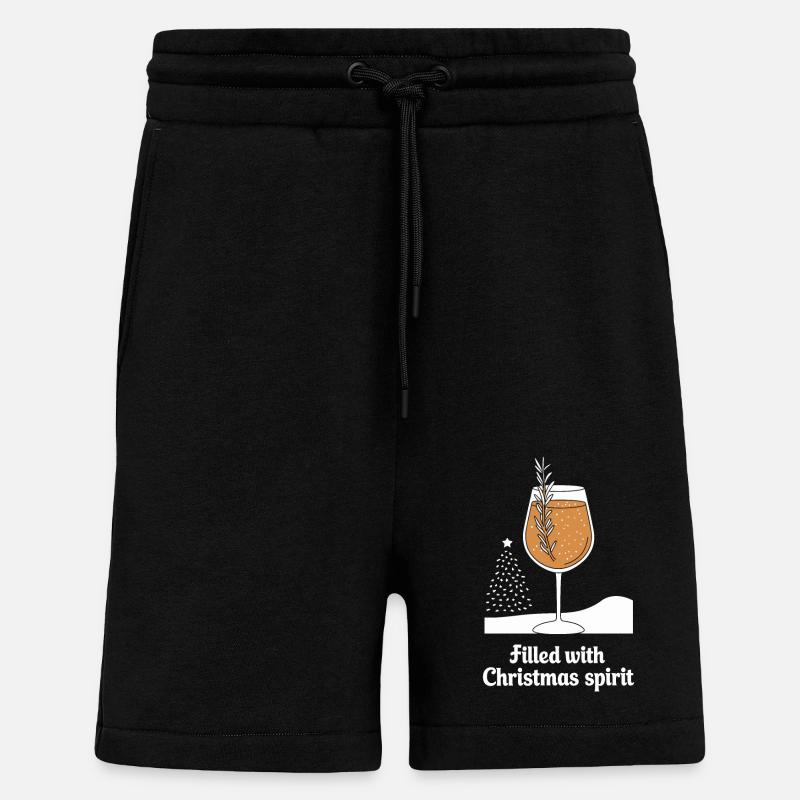 Rempli d’ de Noël - Short bio décontracté fabriqué en UE - SOLID BLACK