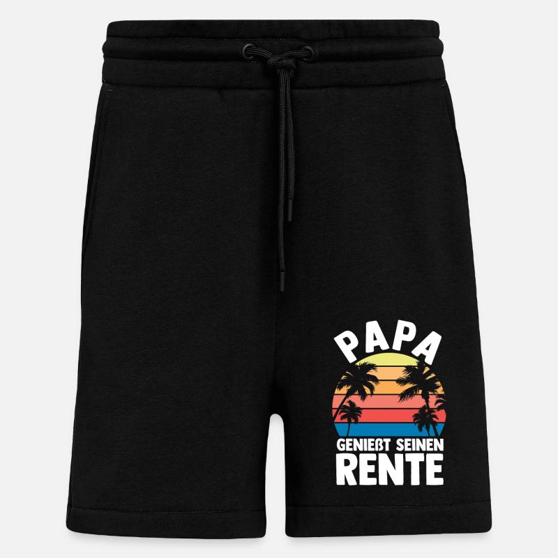 Vacation Vacationer Father Dad - Shorts - made by SPREAD - SOLID BLACK