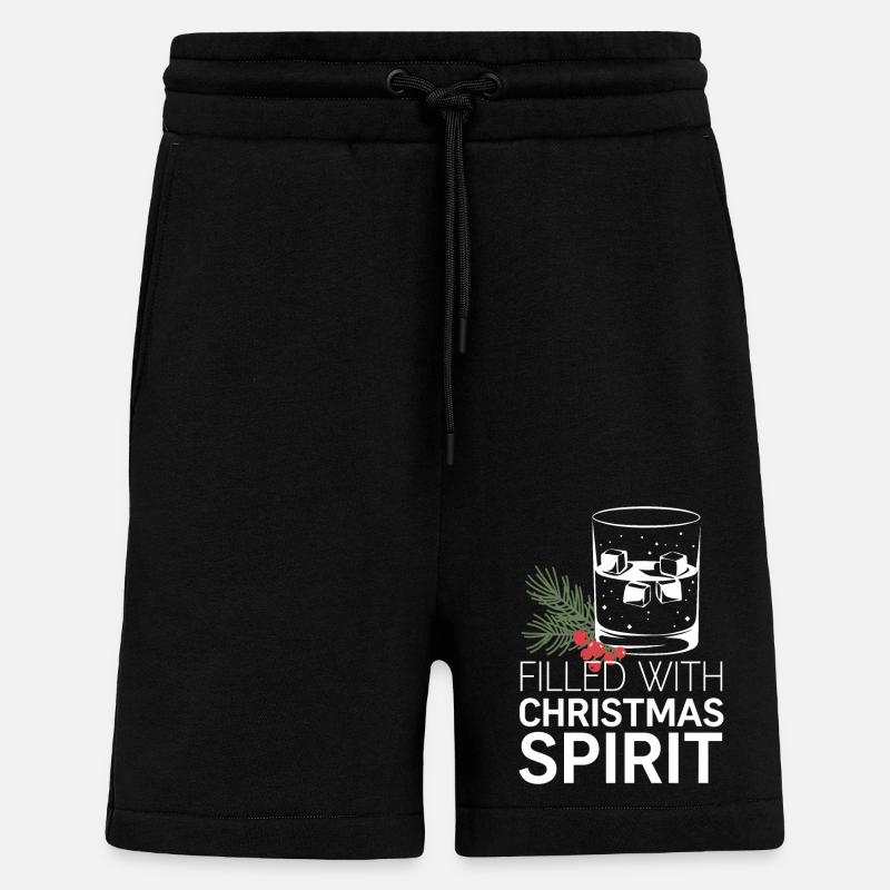 Rempli d’ de Noël - Short bio décontracté fabriqué en UE - SOLID BLACK