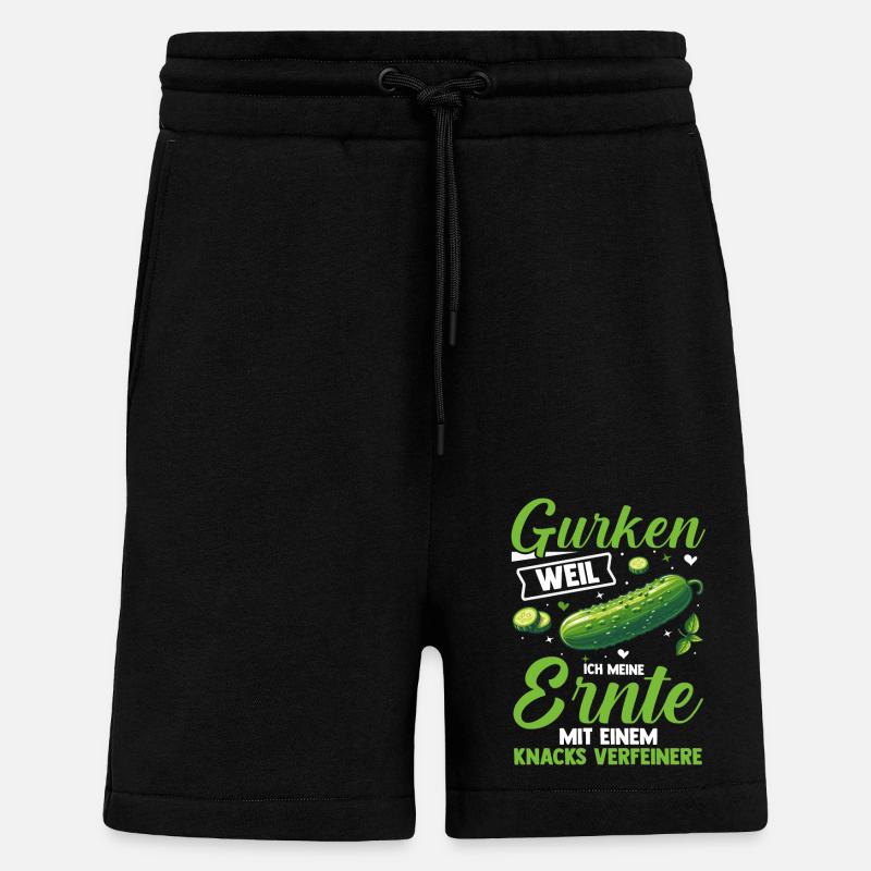 Gärtner Gurke Bauer Garten - Shorts - made by SPREAD - SOLID BLACK