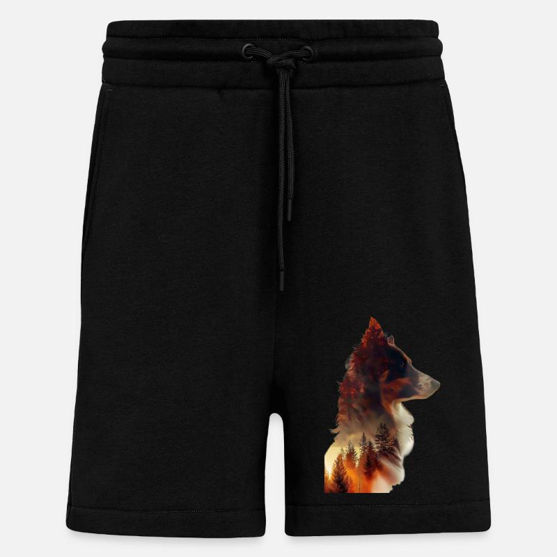 Border Collie - Shorts - made by SPREAD - SOLID BLACK