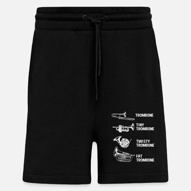 Trombone - Short bio décontracté fabriqué en UE - SOLID BLACK