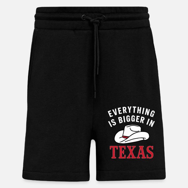 État du Texas Texans Texas - Short bio décontracté fabriqué en UE - SOLID BLACK