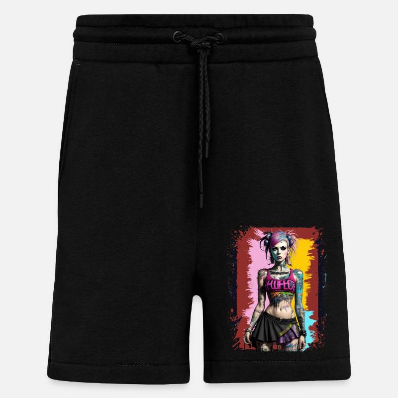 Hübsches Punk-Mädchen - Shorts - made by SPREAD - SOLID BLACK