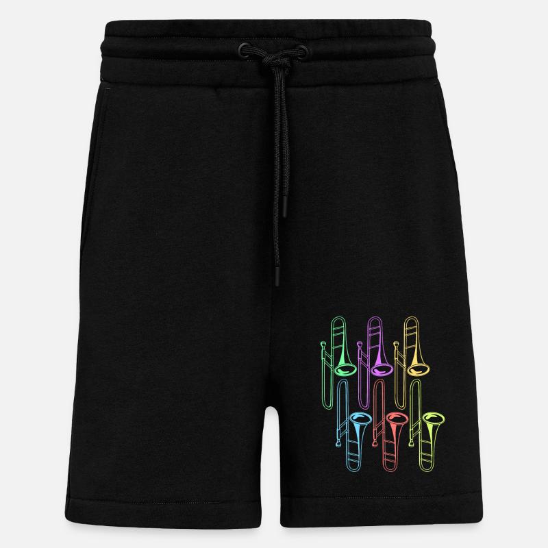 Trombone - Short bio décontracté fabriqué en UE - SOLID BLACK