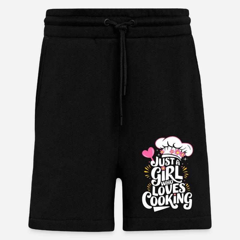 Chef cuisinier Cheff Bäker - Short bio décontracté fabriqué en UE - SOLID BLACK