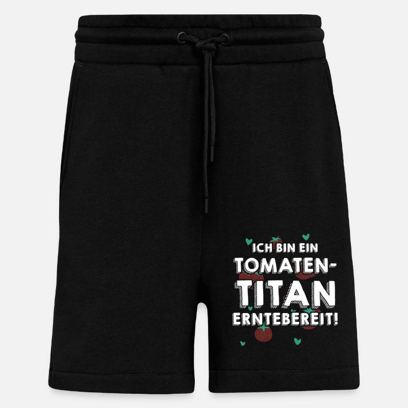 Jardinier Tomate Jardin Fermier - Short bio décontracté fabriqué en UE - SOLID BLACK