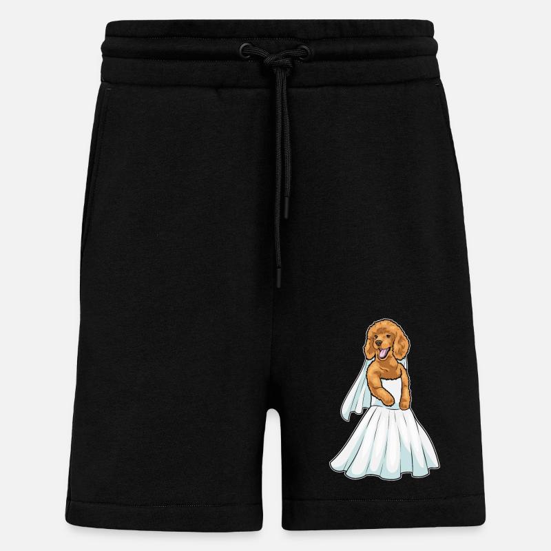 Caniche Robe de mariée Mariage - Short bio décontracté fabriqué en UE - SOLID BLACK